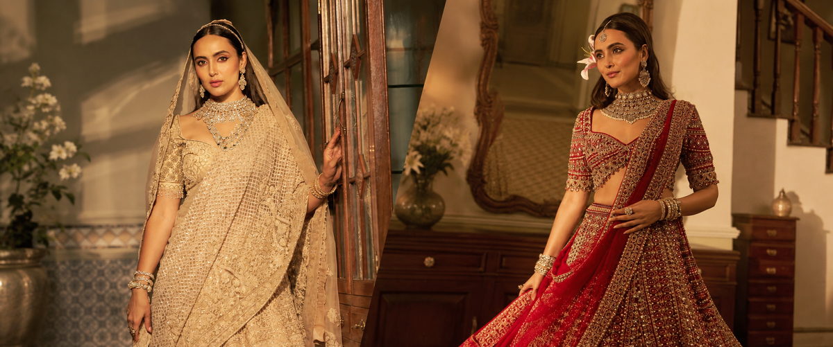 Designer Lehenga Styles in Hues of Bridal Splendour