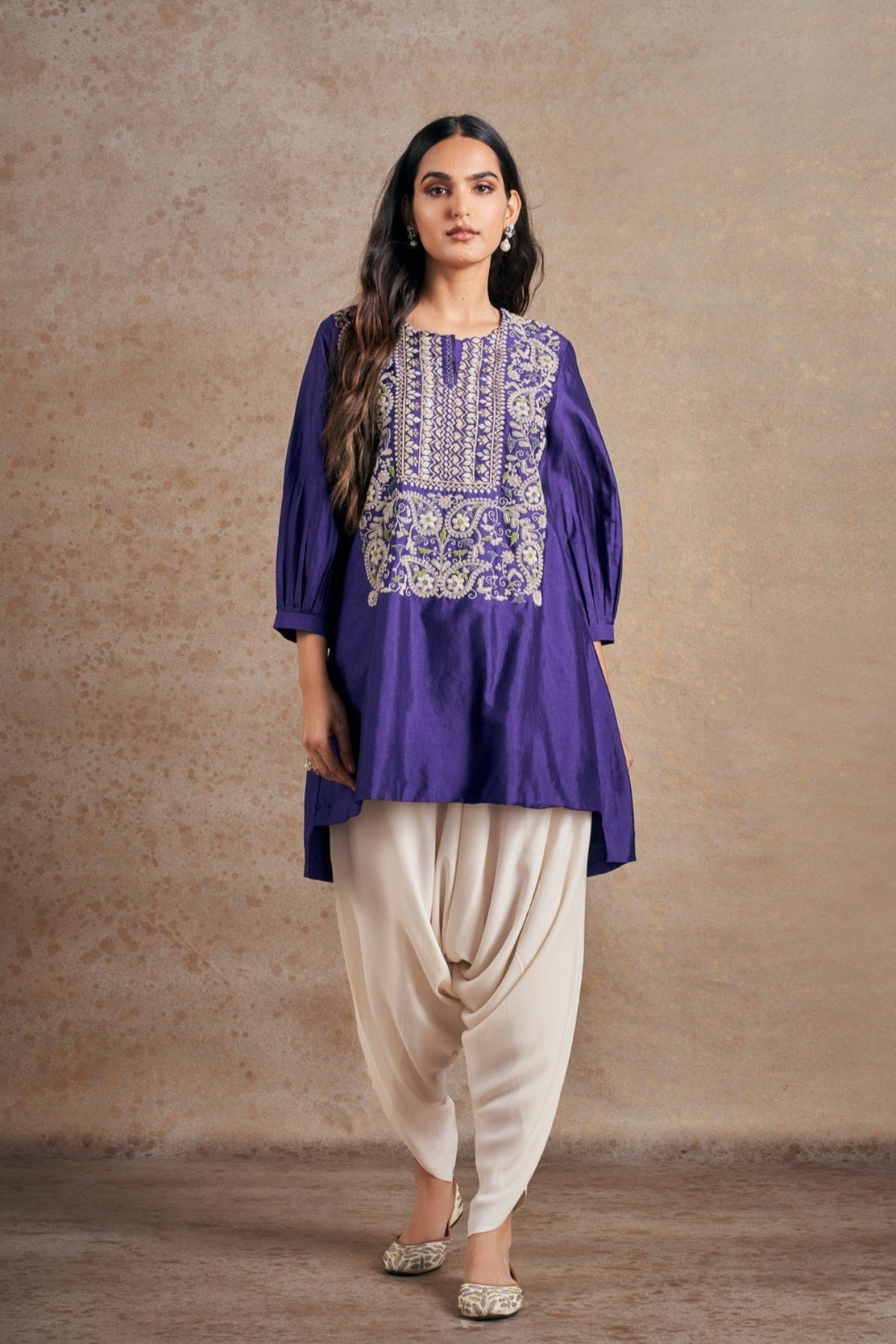 Purple Hand Embellished Co-ord set
