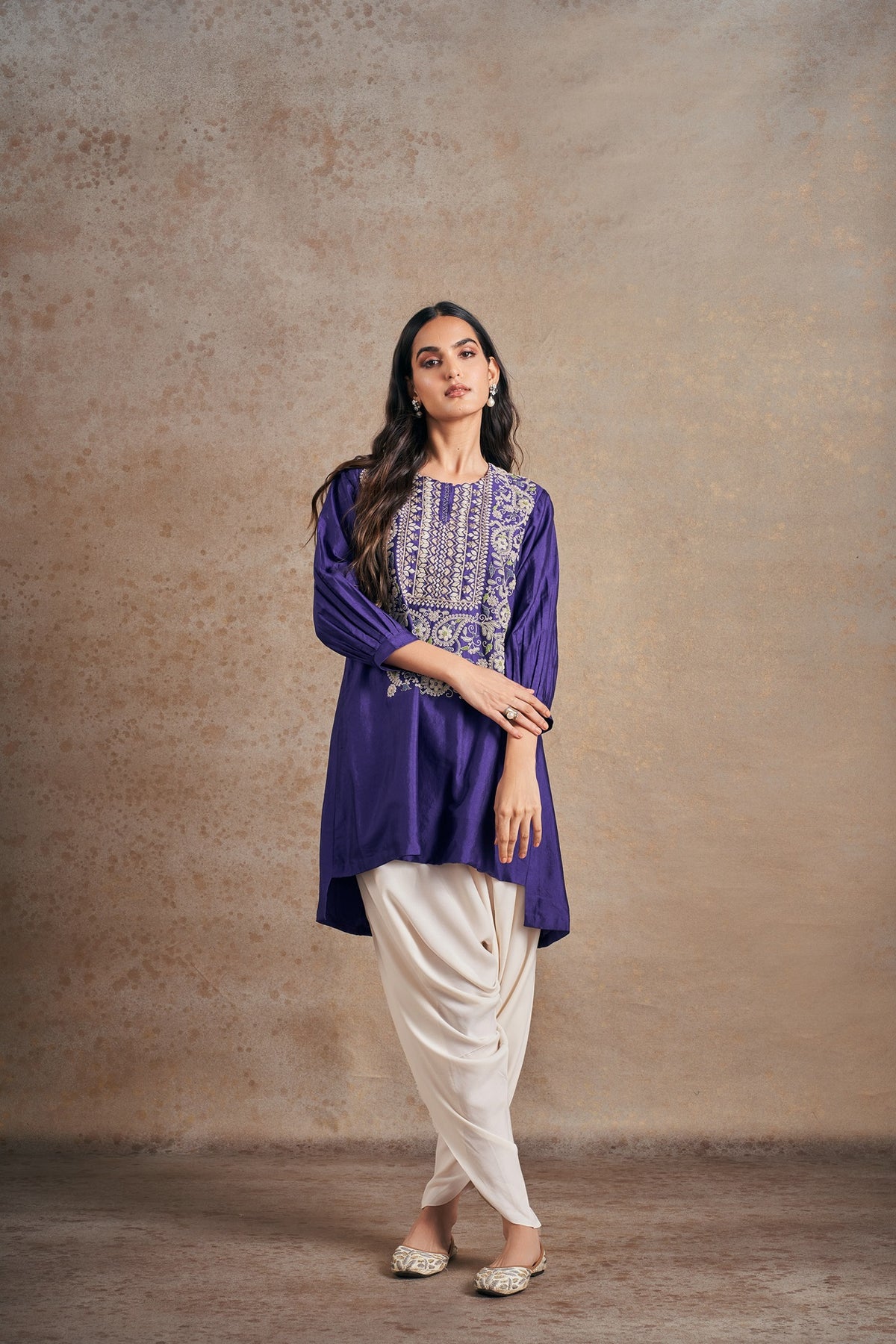 Purple Hand Embellished Co-ord set
