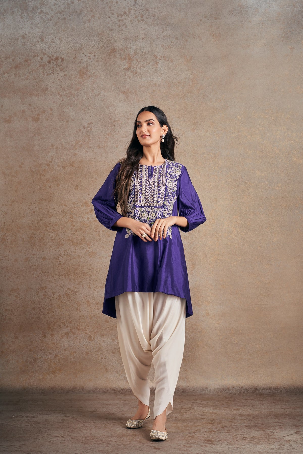 Purple Hand Embellished Co-ord set