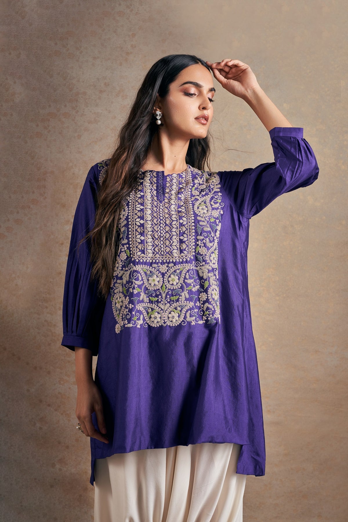 Purple Hand Embellished Co-ord set