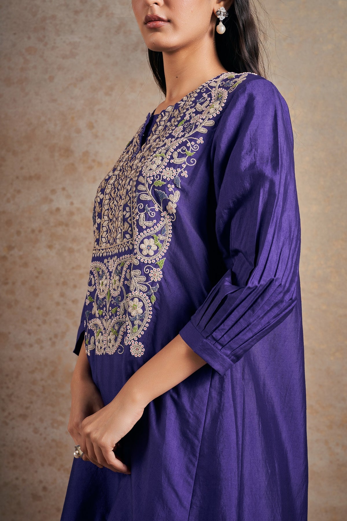 Purple Hand Embellished Co-ord set