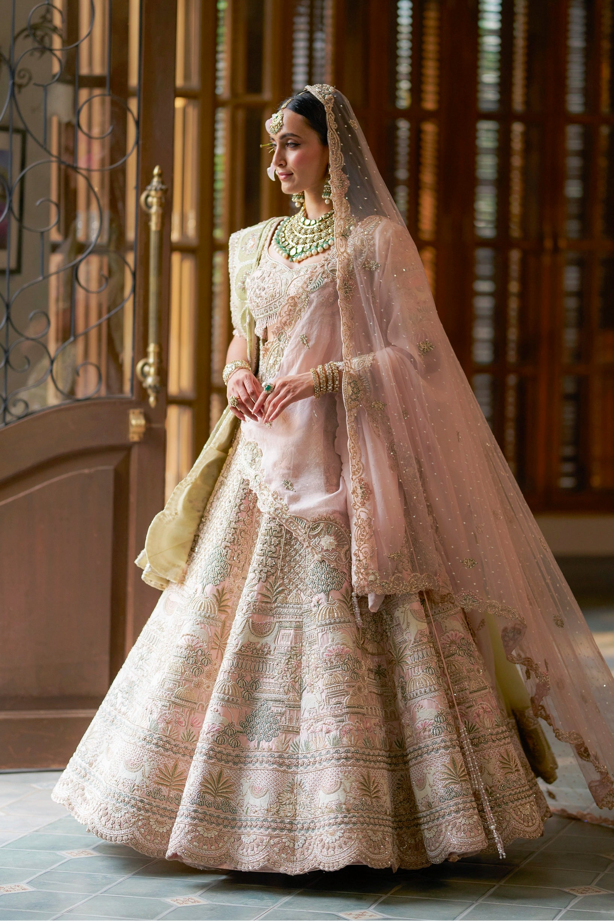 Baby Pink Pichwai Lehenga Set