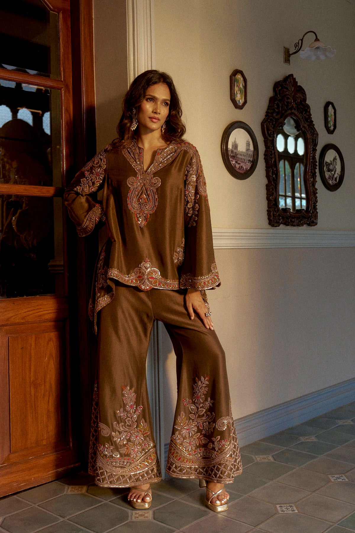 Olive Hand-Embellished Fusion Set