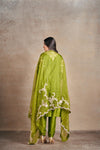 Chic Olive Green Hand Embellished Kurta Set