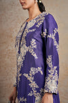 Classic Purple Hand Embellished Dori Kurta Set