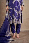 Classic Purple Hand Embellished Dori Kurta Set