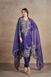 Timeless Purple Majesty Hand Embellished Kurta Set
