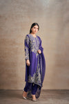Timeless Purple Majesty Hand Embellished Kurta Set