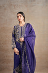 Timeless Purple Majesty Hand Embellished Kurta Set