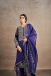 Timeless Purple Majesty Hand Embellished Kurta Set