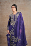 Timeless Purple Majesty Hand Embellished Kurta Set