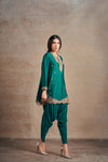 Luxurious Emerald Ethnic Peplum Set