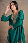 Luxurious Emerald Ethnic Peplum Set