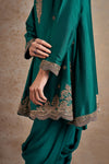 Luxurious Emerald Ethnic Peplum Set