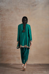 Luxurious Emerald Ethnic Peplum Set