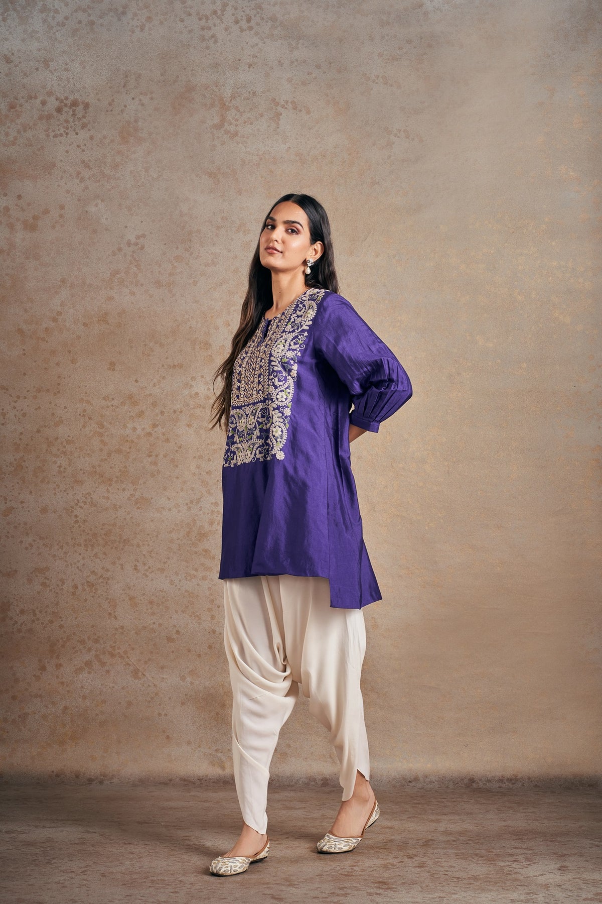 Purple Hand Embellished Co-ord set