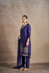 Lavish Purple Touch Hand Embellished Kurta Set