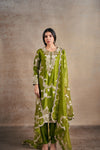 Chic Olive Green Hand Embellished Kurta Set