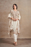 Elegant Ivory Resham & Dori Handcrafted Kurta Ensemble