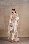 Elegant Ivory Resham & Dori Handcrafted Kurta Ensemble