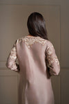 Taupe Hand Embellished Kurta Set