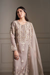 Taupe Hand Embellished Kurta Set