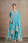 Sophisticated Turquoise Blue Hand Embellished Kurta Set