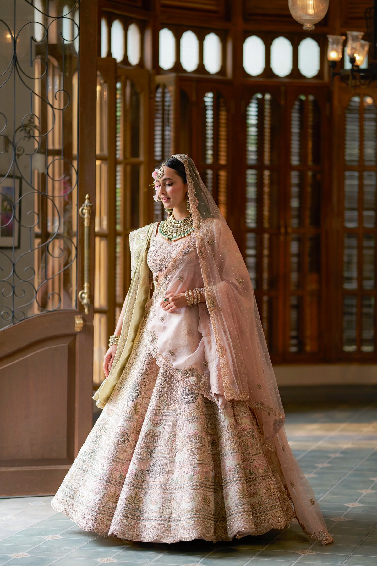 Baby Pink Pichwai Lehenga Set