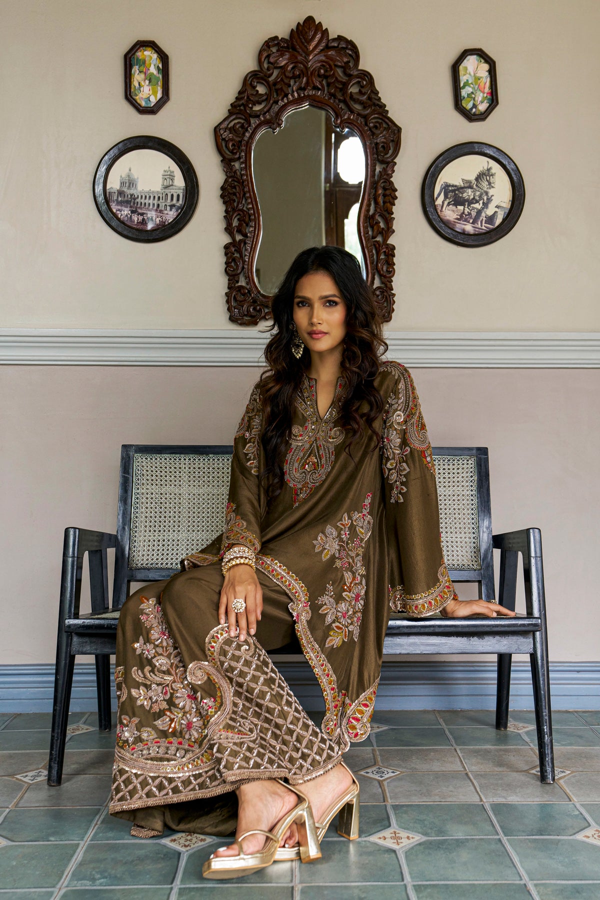 Olive Hand-Embellished Fusion Set