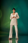 Ivory Lapel Jacket Set
