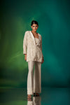 Ivory Lapel Jacket Set