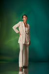 Ivory Lapel Jacket Set