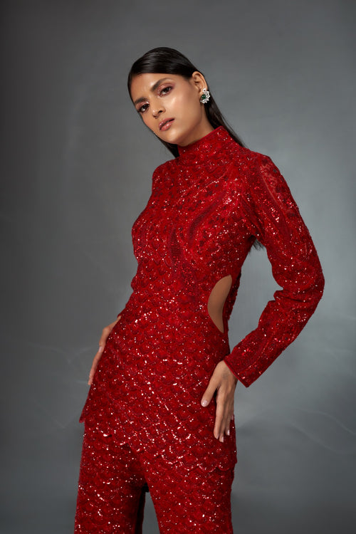 Dramatic Red Co-ord Set