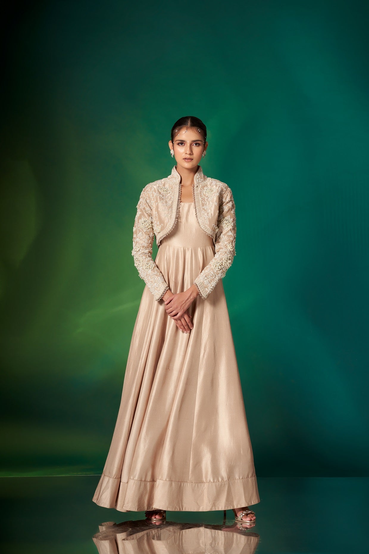 anarkali dress with short jacket Jacket Style Anarkali 350+ reels on Instagram