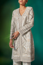 Ice Blue Straight Kurta Set