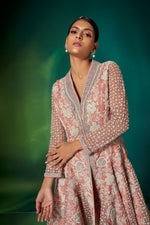 Coral French Knots Peplum Set