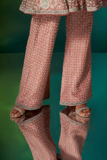 Coral French Knots Peplum Set