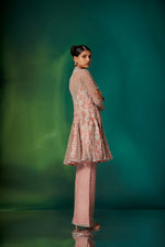 Coral French Knots Peplum Set