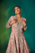 Coral French Knots Peplum Set