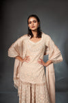 Classic Nude Sharara Set