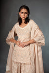 Classic Nude Sharara Set