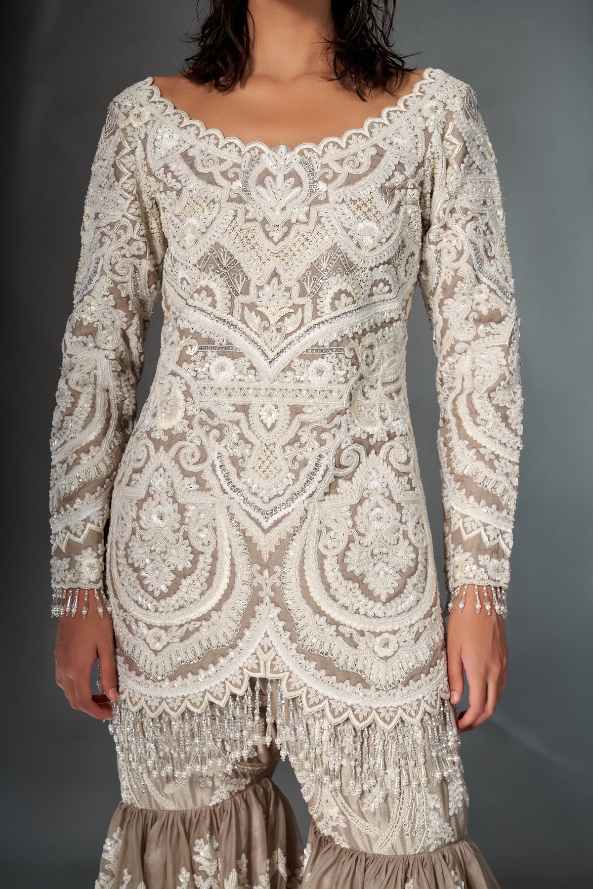 Classic Grey Gharara Set