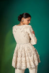 Ivory Applique Peplum Set